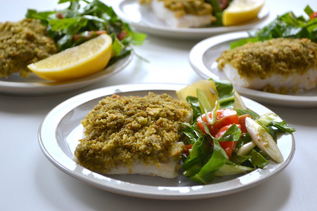 Pesto Crusted Fish Fillet ILoveCooking