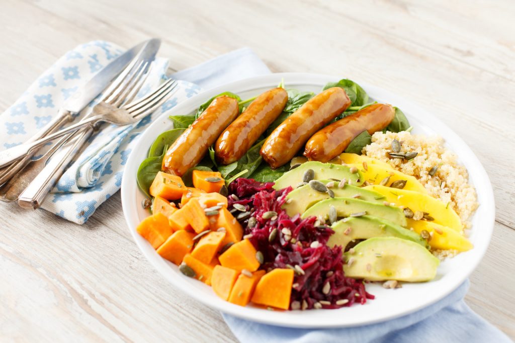 Ballyfree Turkey Sausage Rainbow Salad ILoveCooking