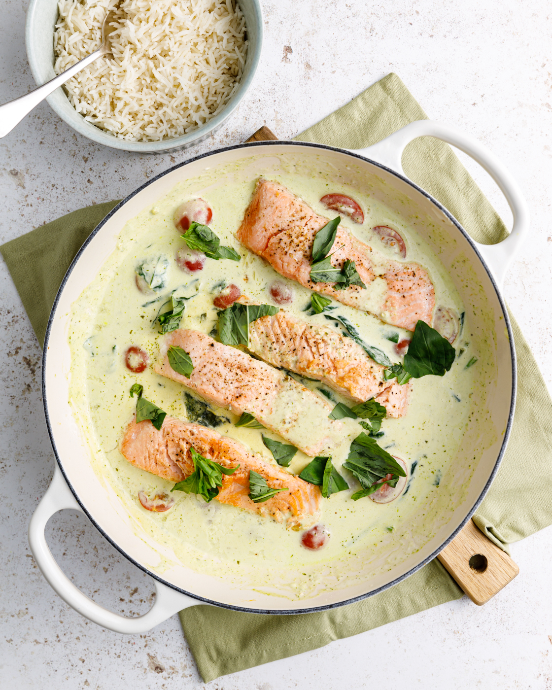 One Pan Pesto Salmon ILoveCooking